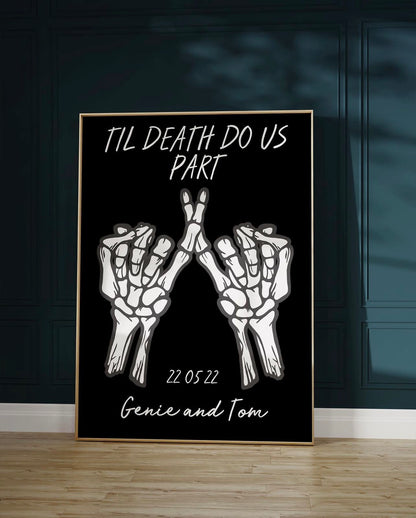 Til death do us part personalised print