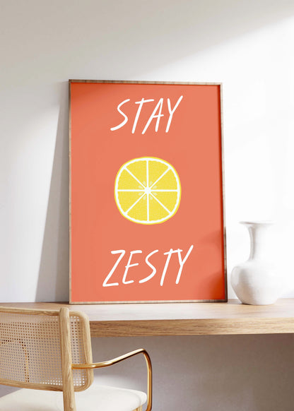 Stay zesty lemon print