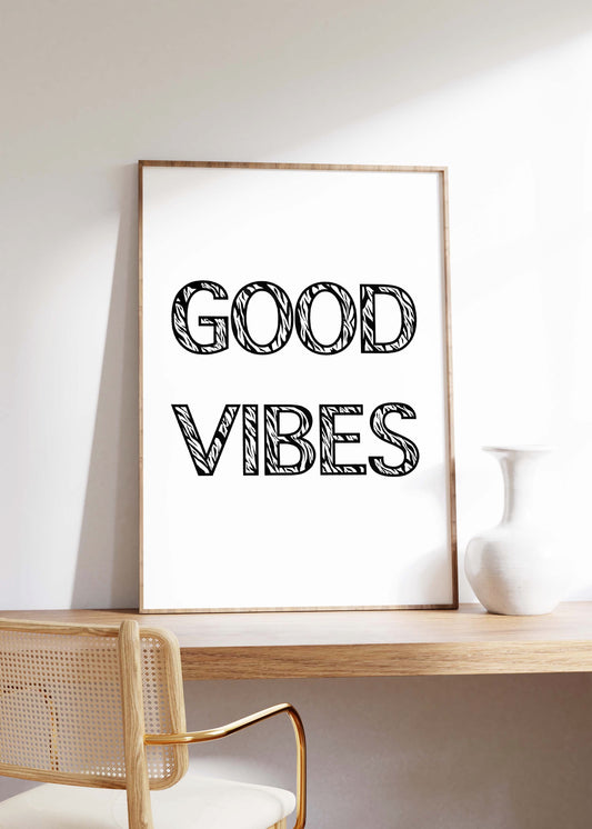 Good vibes zebra print