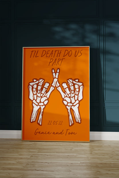 Til death do us part personalised print