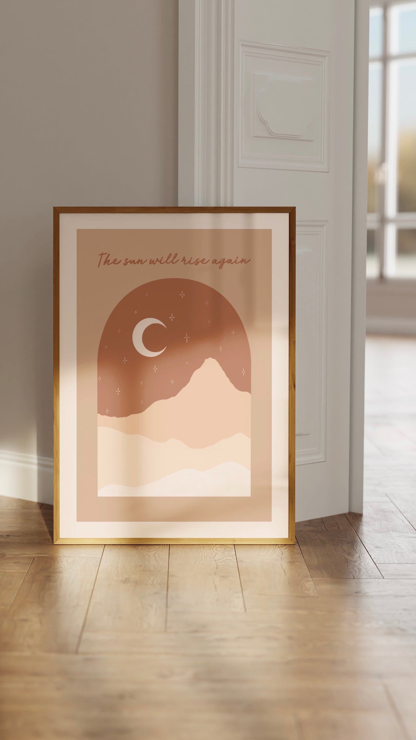 The sun will rise again arch print