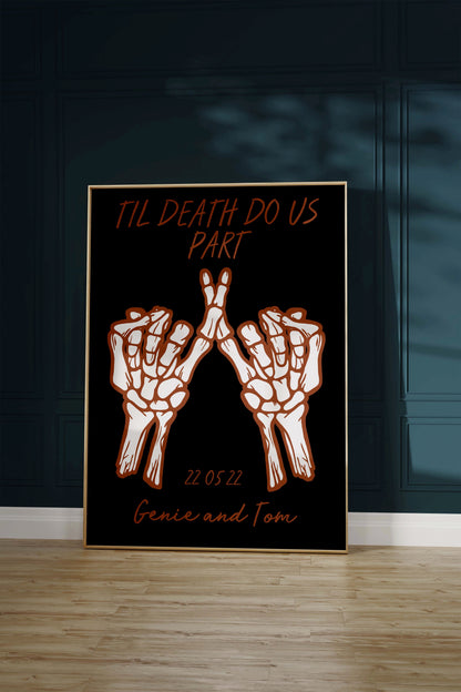 Til death do us part personalised print