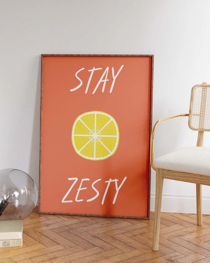 Stay zesty lemon print