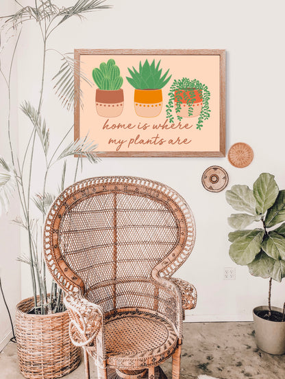 Home is where my plants are print