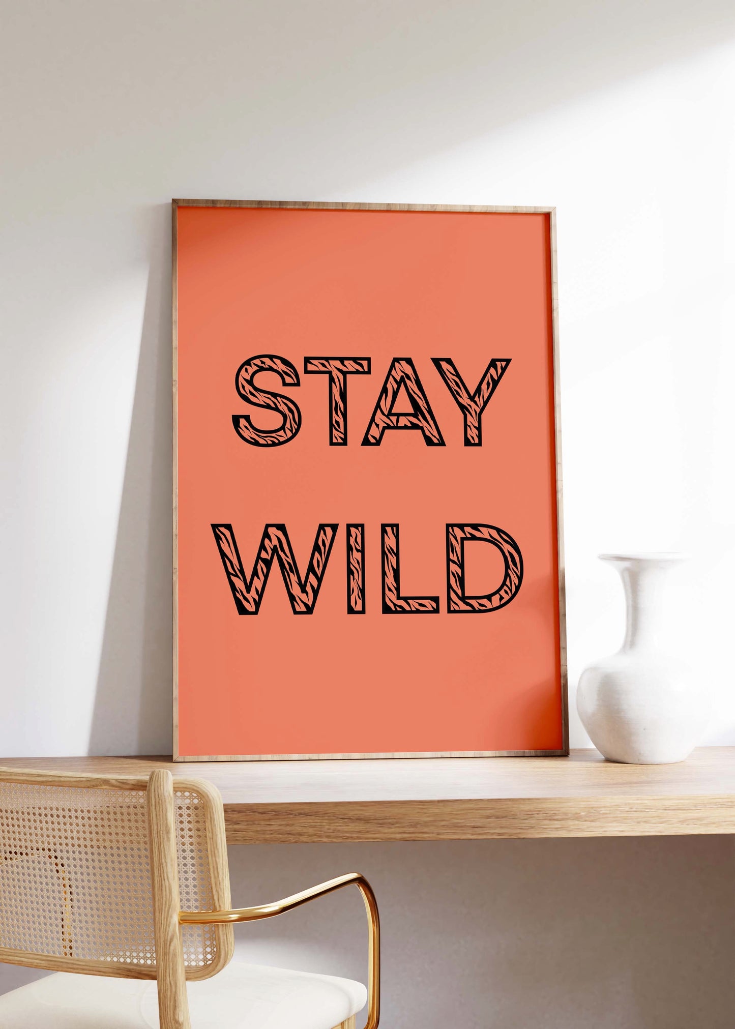 Stay wild zebra print