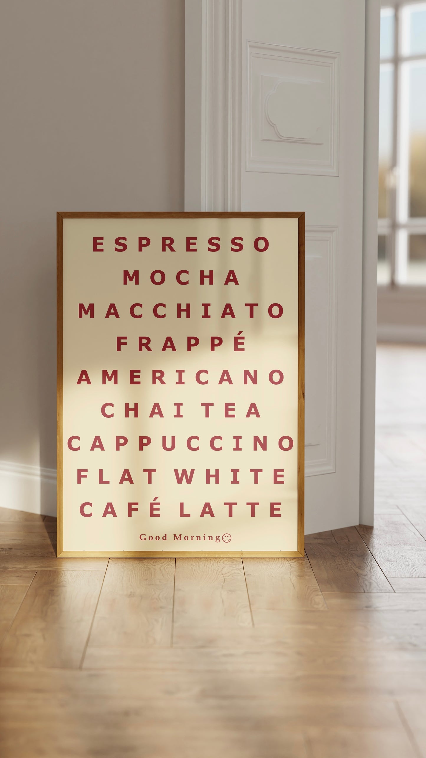 Good morning coffee list print