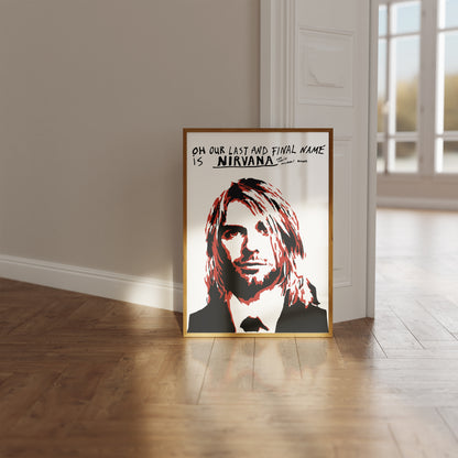 Kurt Cobain Nirvana portrait print