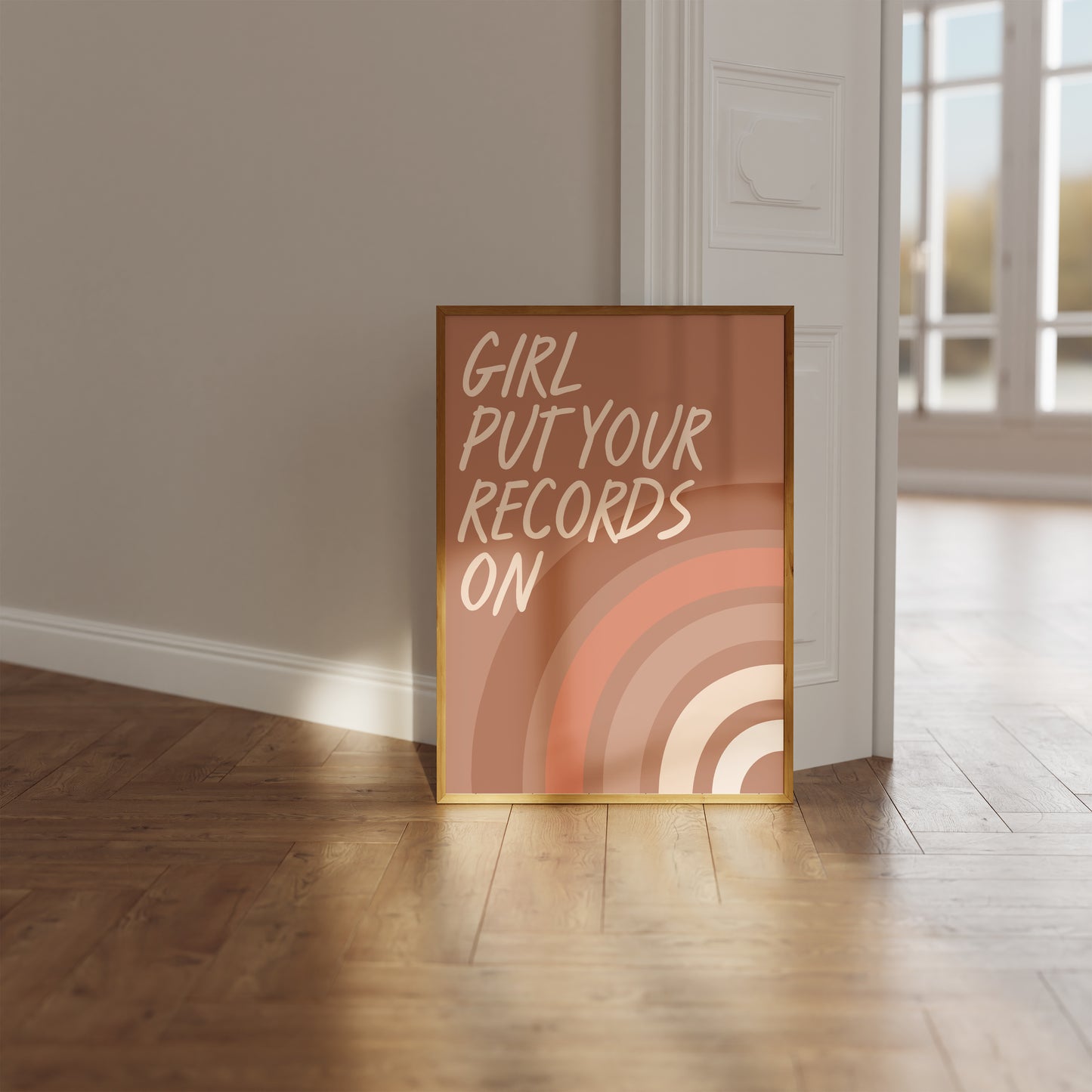 Girl put your records on print