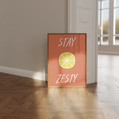 Stay zesty lemon print